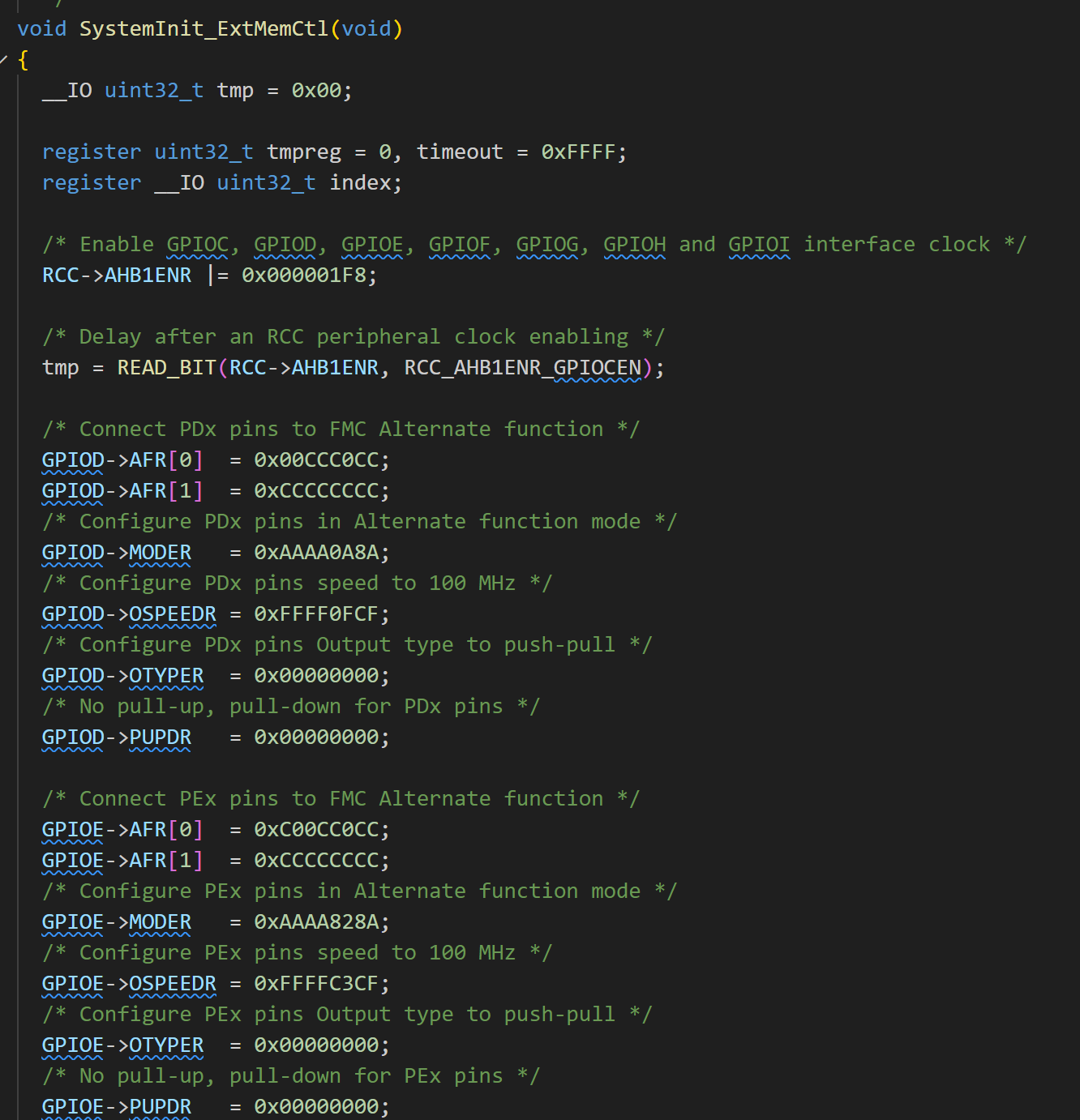 Register definitions